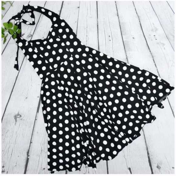 Hell Bunny Vixen Polka Dot Halter Dress - Picture 10 of 10